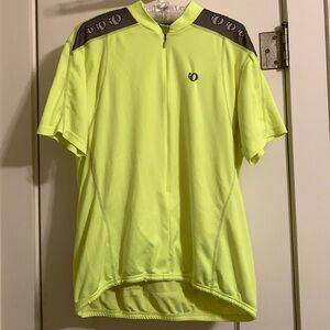 Pearl Izumi Men’s Cycling Jersey, Short Sleeve, Front Zip, 3 Back Pockets, Neon